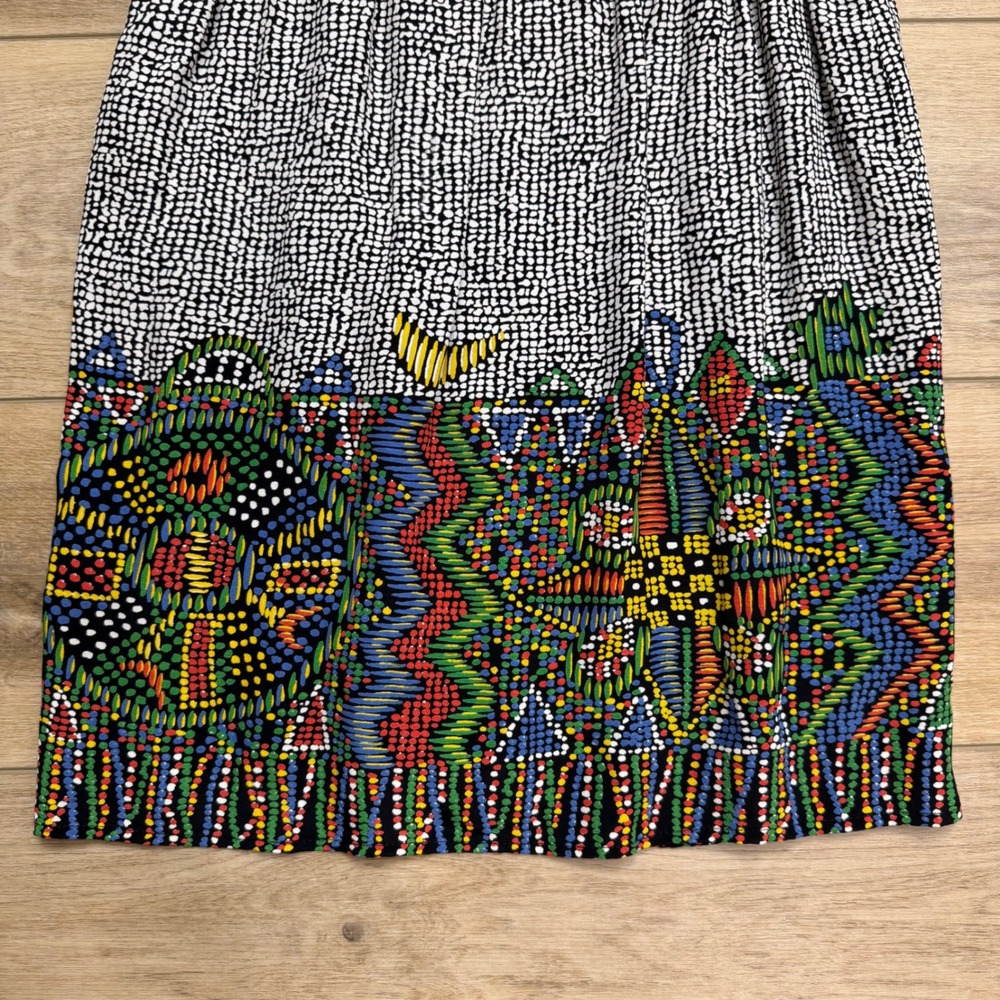 Vintage Platinum Dorothy Schoelen Wrap Skirt 8 Artsy Art to Wear Festival Boho - Picture 11 of 11